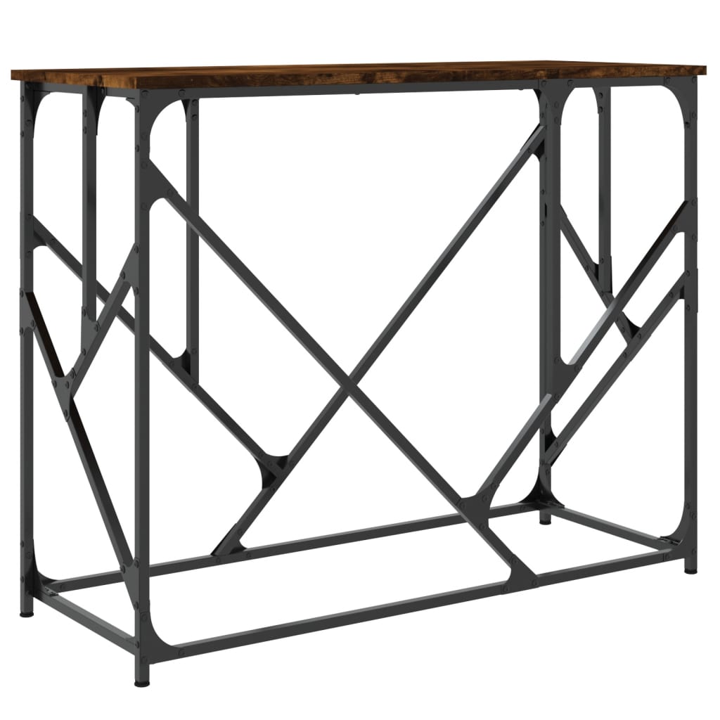 vidaXL Măsuță consolă, stejar fumuriu, 100x40x80 cm, lemn prelucrat vidaXL Măsuță consolă, stejar fumuriu, 100x40x80 cm, lemn prelucrat