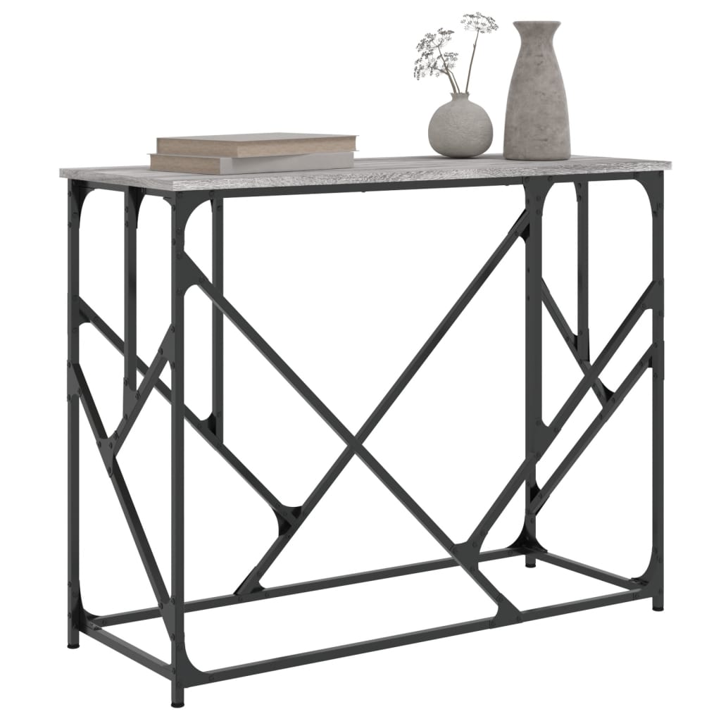 vidaXL Măsuță consolă, gri sonoma, 100x40x80 cm, lemn prelucrat vidaXL Măsuță consolă, gri sonoma, 100x40x80 cm, lemn prelucrat