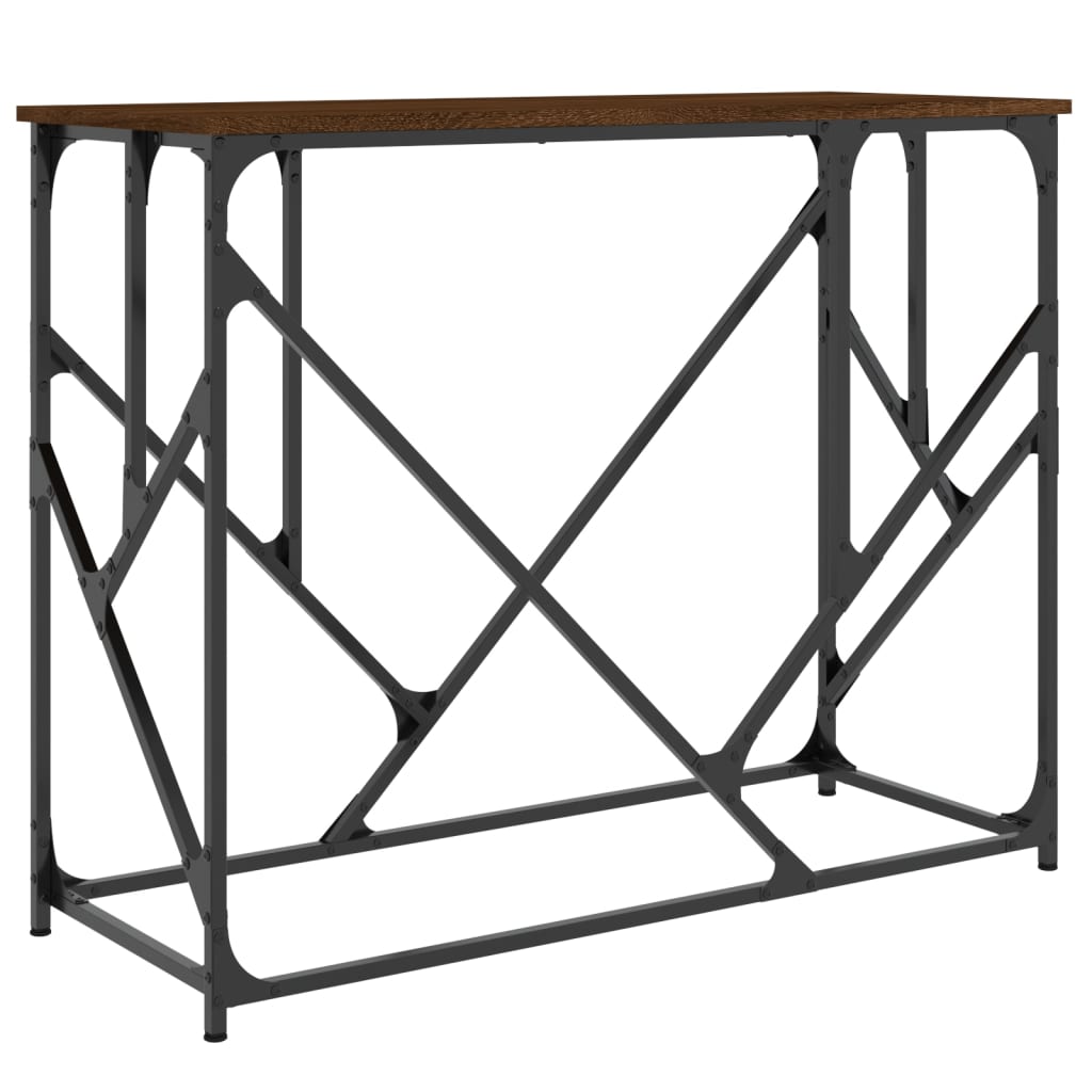 vidaXL Măsuță consolă, stejar maro, 100x40x80 cm, lemn prelucrat vidaXL Măsuță consolă, stejar maro, 100x40x80 cm, lemn prelucrat