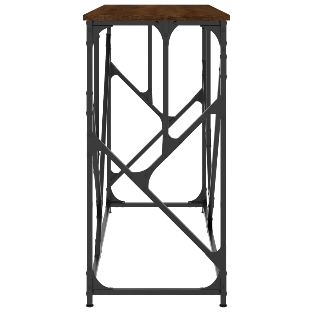 vidaXL Măsuță consolă, stejar maro, 100x40x80 cm, lemn prelucrat vidaXL Măsuță consolă, stejar maro, 100x40x80 cm, lemn prelucrat