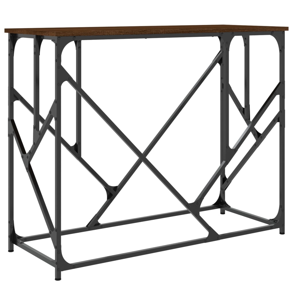 vidaXL Măsuță consolă, stejar maro, 100x40x80 cm, lemn prelucrat vidaXL Măsuță consolă, stejar maro, 100x40x80 cm, lemn prelucrat