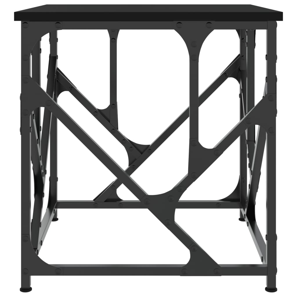 vidaXL Măsuță de cafea, negru, 45x45x47,5 cm, lemn prelucrat vidaXL Măsuță de cafea, negru, 45x45x47,5 cm, lemn prelucrat