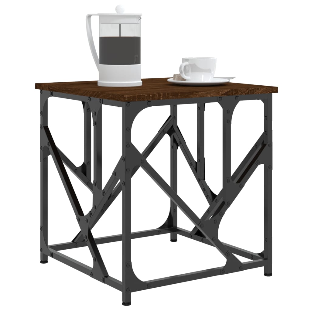 vidaXL Măsuță de cafea, stejar maro, 45x45x47,5 cm, lemn prelucrat vidaXL Măsuță de cafea, stejar maro, 45x45x47,5 cm, lemn prelucrat