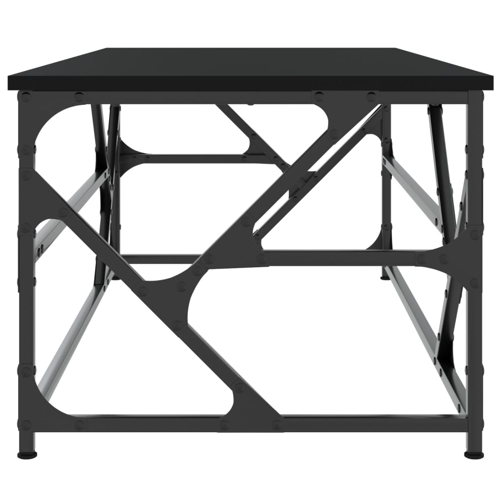 vidaXL Măsuță de cafea, negru, 100x50x40 cm, lemn prelucrat vidaXL Măsuță de cafea, negru, 100x50x40 cm, lemn prelucrat