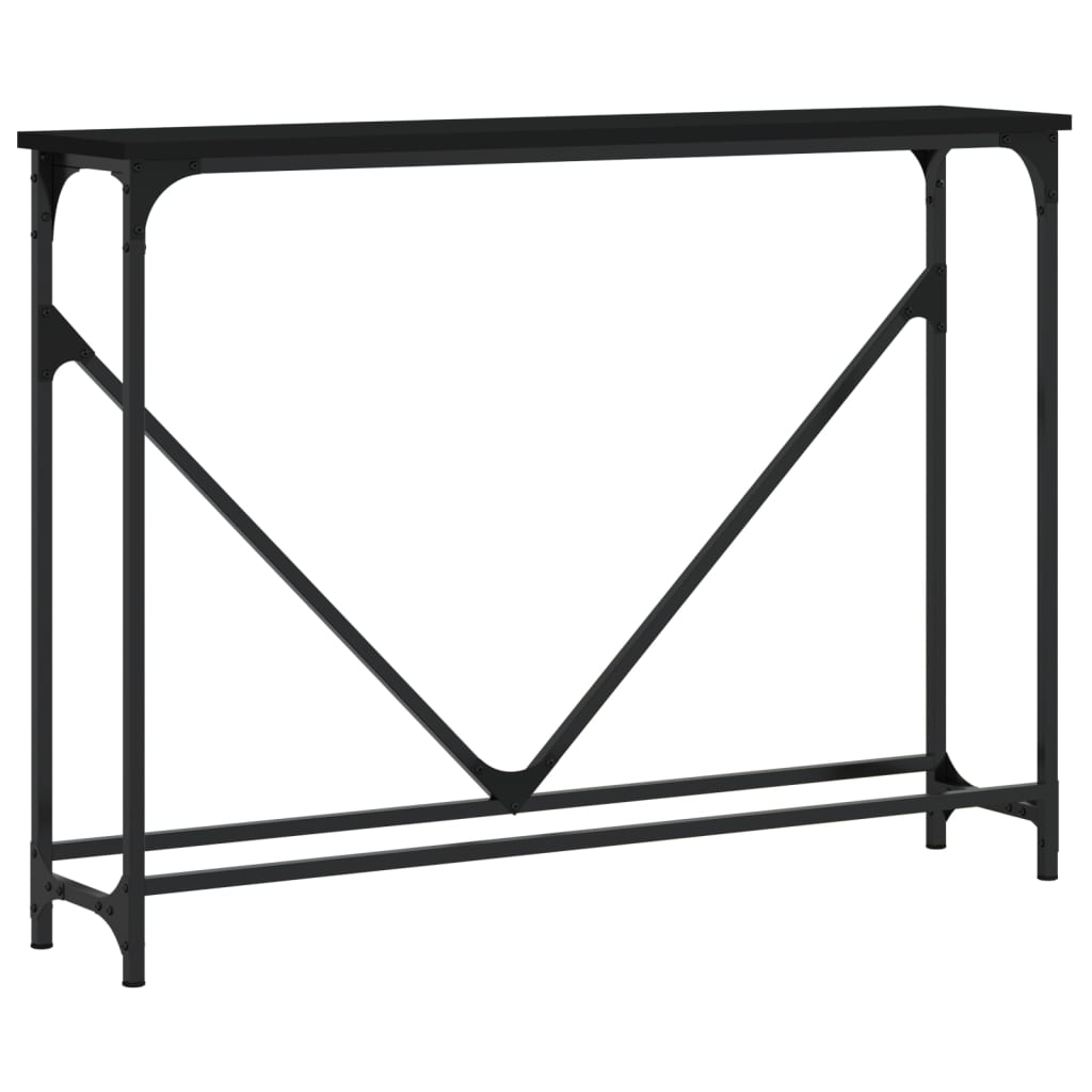 vidaXL Măsuță consolă, negru, 102x22,5x75 cm, lemn compozit vidaXL Măsuță consolă, negru, 102x22,5x75 cm, lemn compozit