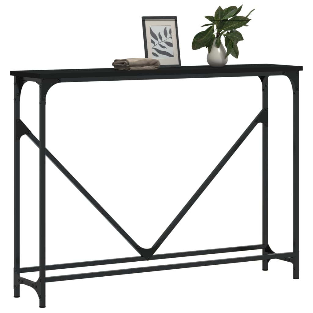 vidaXL Măsuță consolă, negru, 102x22,5x75 cm, lemn compozit vidaXL Măsuță consolă, negru, 102x22,5x75 cm, lemn compozit