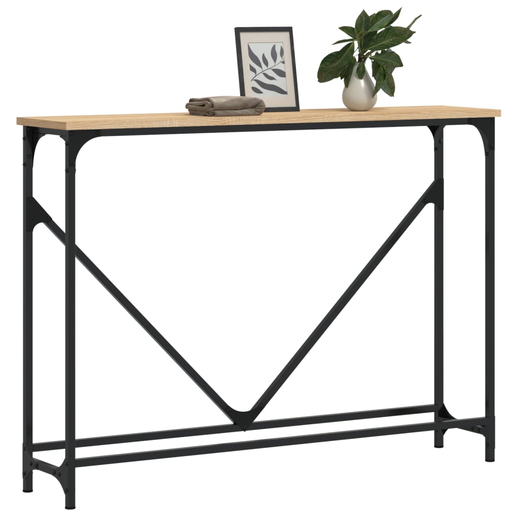 vidaXL Măsuță consolă, stejar sonoma, 102x22,5x75 cm, lemn prelucrat vidaXL Măsuță consolă, stejar sonoma, 102x22,5x75 cm, lemn prelucrat