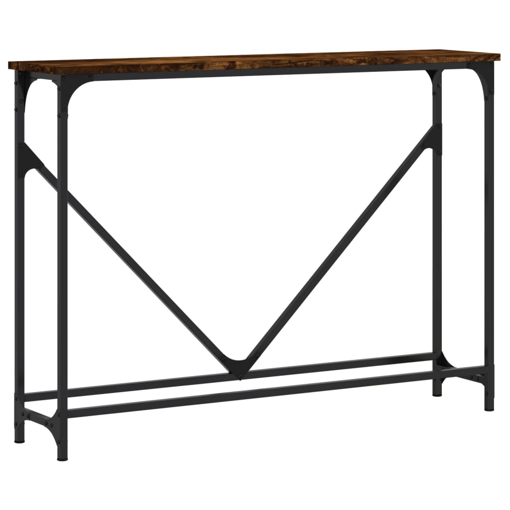 vidaXL Măsuță consolă, stejar fumuriu, 102x22,5x75 cm, lemn prelucrat vidaXL Măsuță consolă, stejar fumuriu, 102x22,5x75 cm, lemn prelucrat