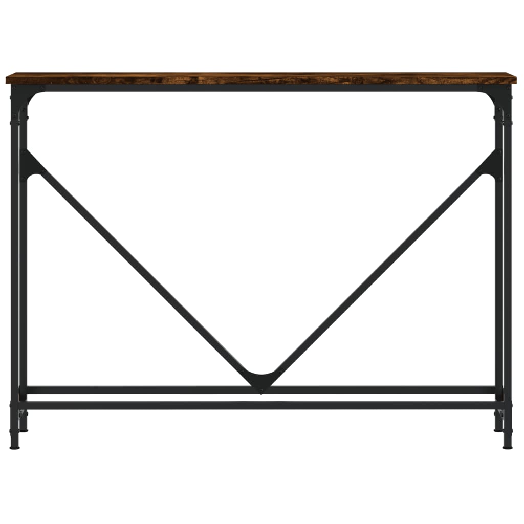 vidaXL Măsuță consolă, stejar fumuriu, 102x22,5x75 cm, lemn prelucrat vidaXL Măsuță consolă, stejar fumuriu, 102x22,5x75 cm, lemn prelucrat