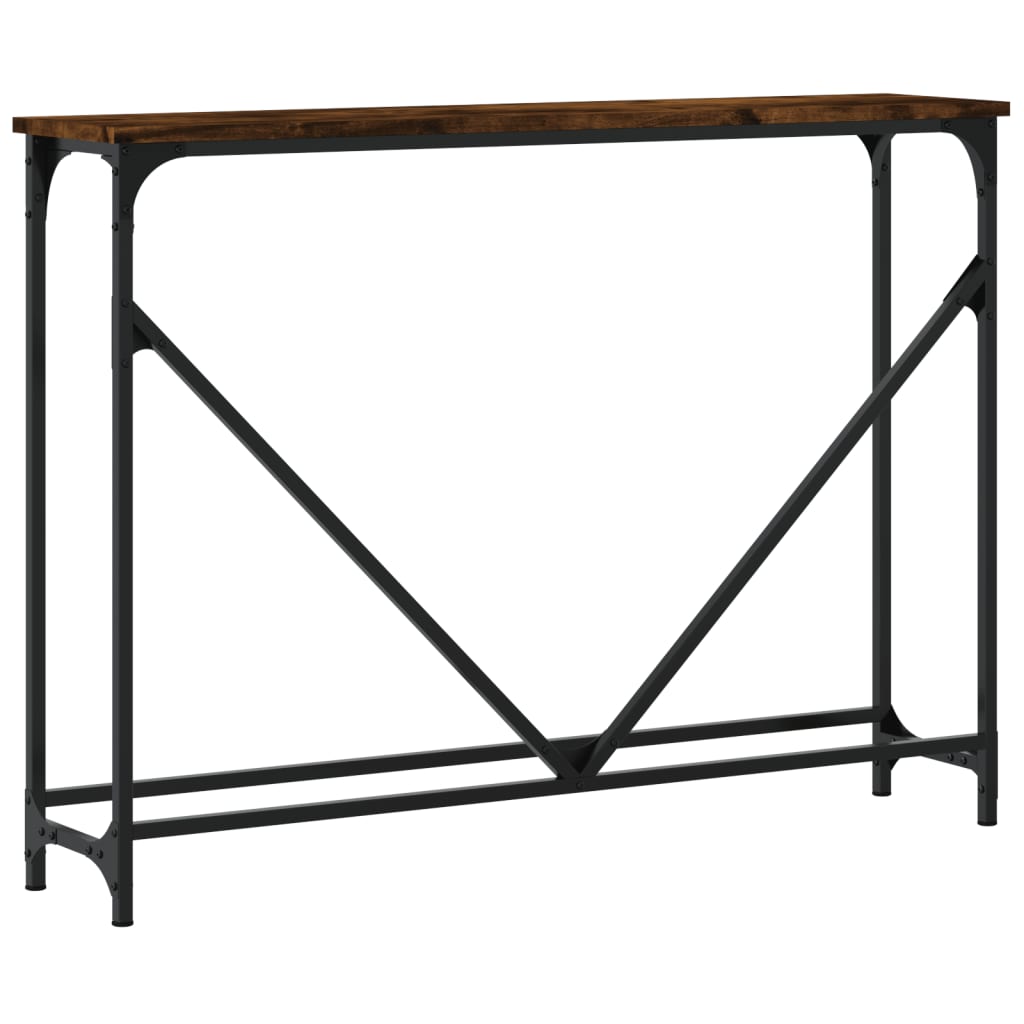 vidaXL Măsuță consolă, stejar fumuriu, 102x22,5x75 cm, lemn prelucrat vidaXL Măsuță consolă, stejar fumuriu, 102x22,5x75 cm, lemn prelucrat