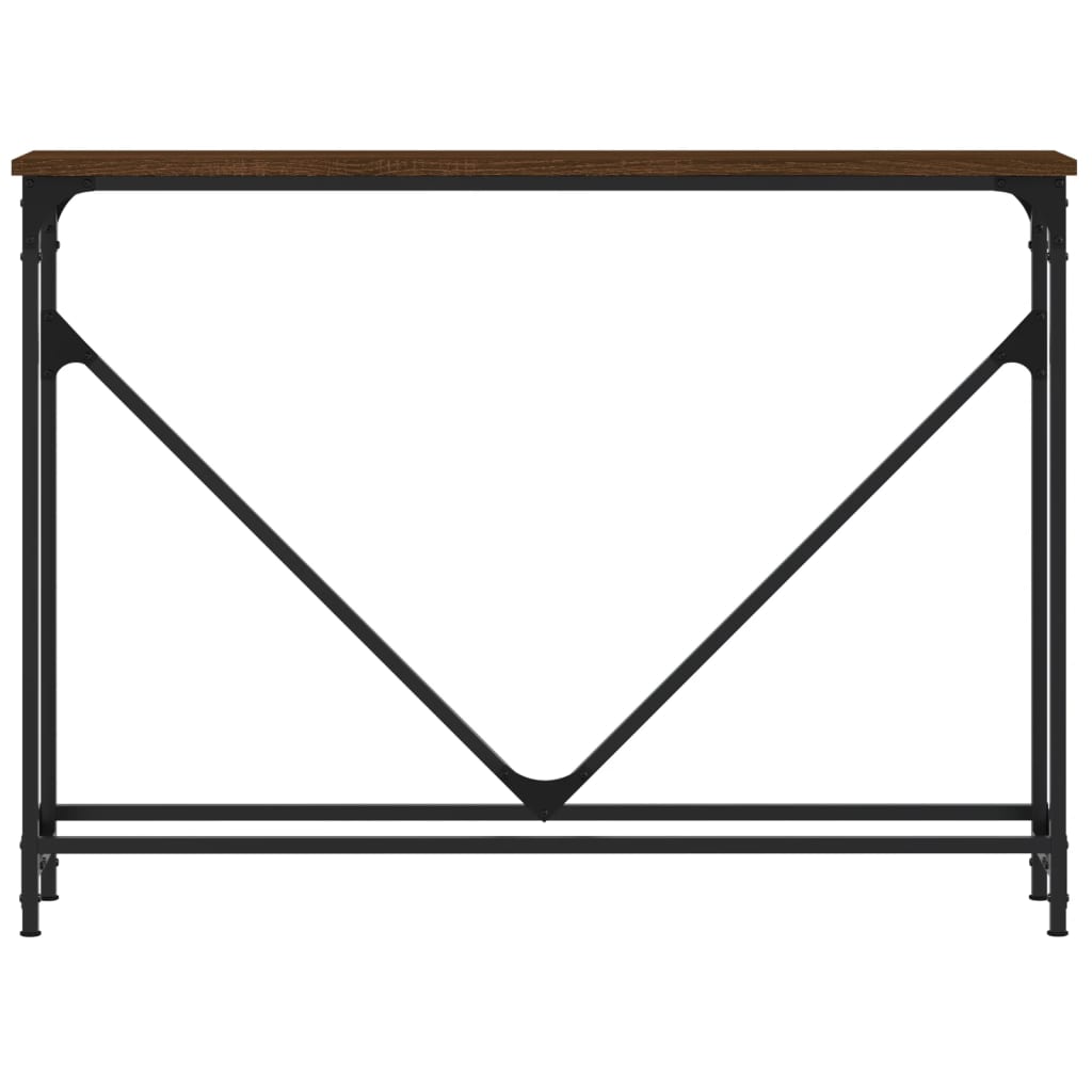 vidaXL Măsuță consolă, stejar maro, 102x22,5x75 cm, lemn prelucrat vidaXL Măsuță consolă, stejar maro, 102x22,5x75 cm, lemn prelucrat