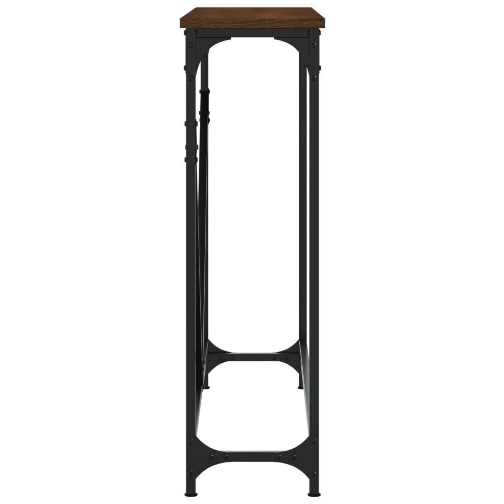 vidaXL Măsuță consolă, stejar maro, 102x22,5x75 cm, lemn prelucrat vidaXL Măsuță consolă, stejar maro, 102x22,5x75 cm, lemn prelucrat