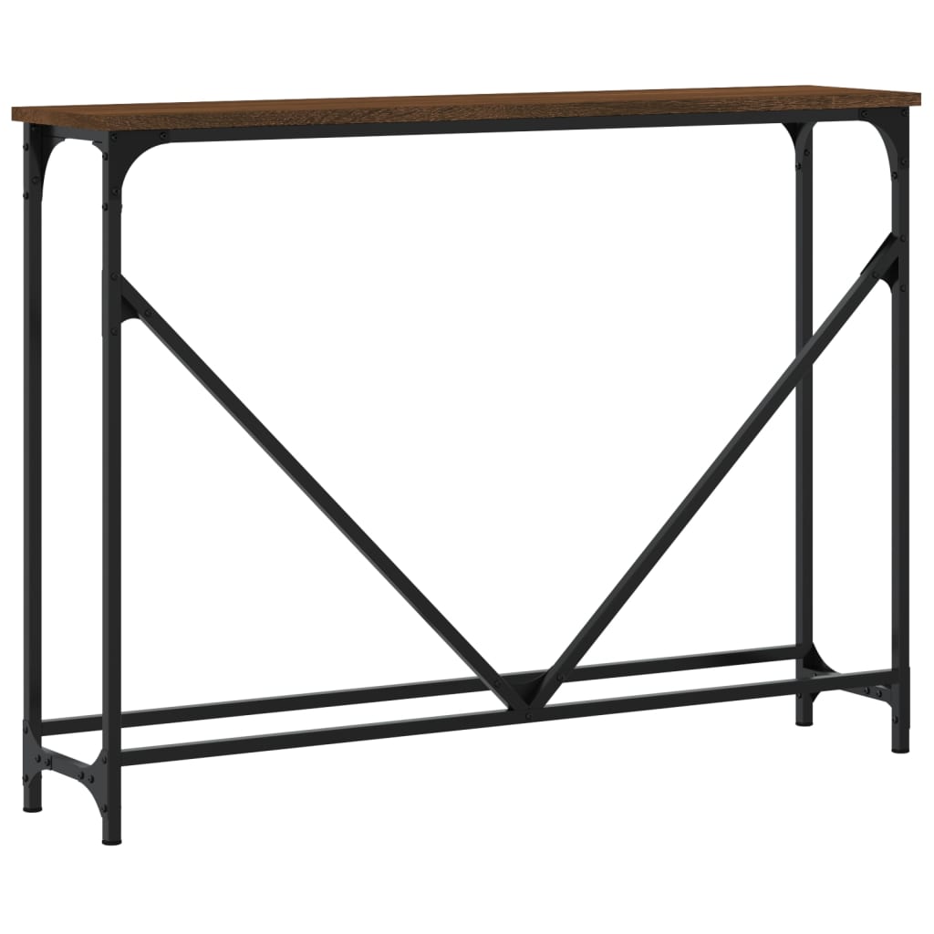 vidaXL Măsuță consolă, stejar maro, 102x22,5x75 cm, lemn prelucrat vidaXL Măsuță consolă, stejar maro, 102x22,5x75 cm, lemn prelucrat