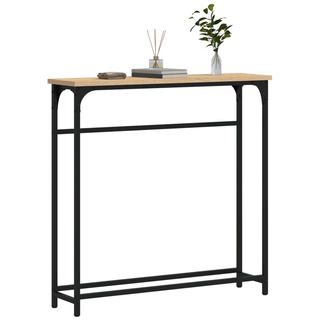 vidaXL Măsuță consolă, stejar sonoma, 75x19,5x75 cm, lemn prelucrat vidaXL Măsuță consolă, stejar sonoma, 75x19,5x75 cm, lemn prelucrat