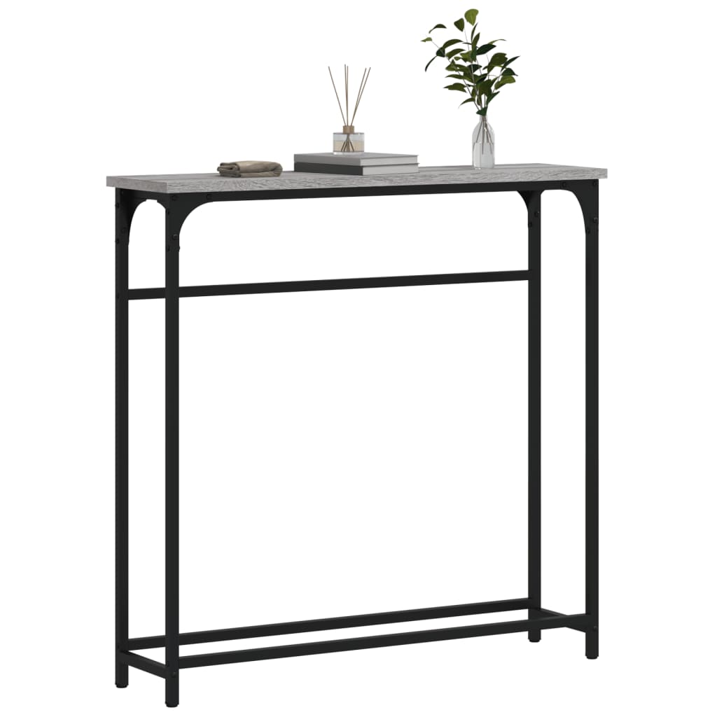 vidaXL Măsuță consolă, gri sonoma, 75x19,5x75 cm, lemn prelucrat vidaXL Măsuță consolă, gri sonoma, 75x19,5x75 cm, lemn prelucrat