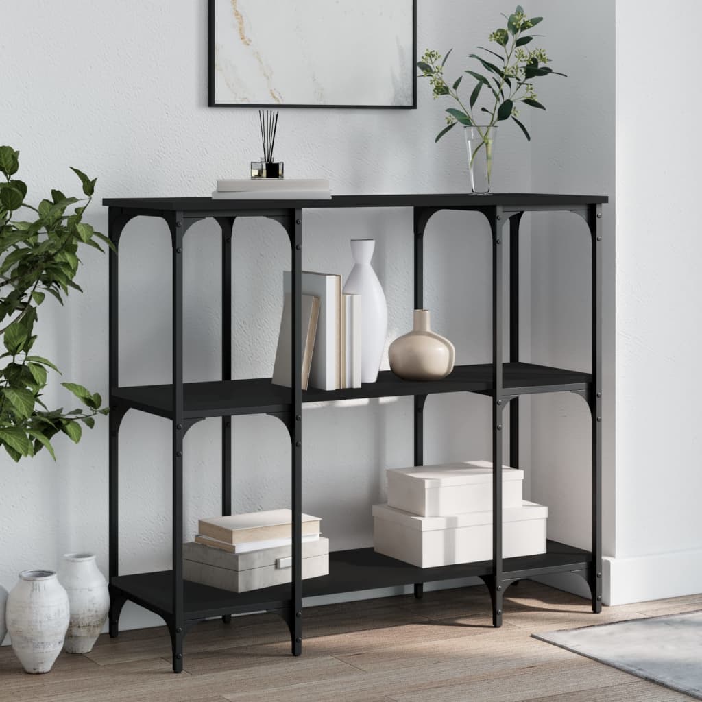 vidaXL Măsuță consolă, negru, 102x35x90 cm, lemn compozit vidaXL Măsuță consolă, negru, 102x35x90 cm, lemn compozit