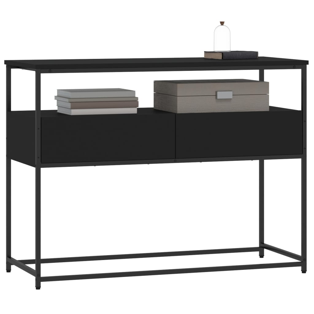 vidaXL Măsuță consolă, negru, 100x40x75 cm, lemn compozit vidaXL Măsuță consolă, negru, 100x40x75 cm, lemn compozit