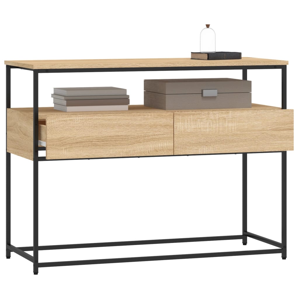 vidaXL Măsuță consolă, stejar sonoma, 100x40x75 cm, lemn prelucrat vidaXL Măsuță consolă, stejar sonoma, 100x40x75 cm, lemn prelucrat