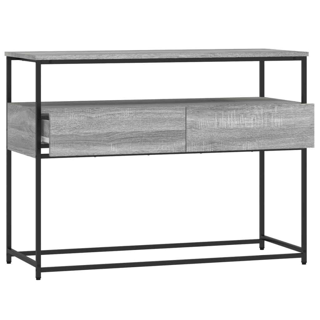 vidaXL Măsuță consolă, gri sonoma, 100x40x75 cm, lemn prelucrat vidaXL Măsuță consolă, gri sonoma, 100x40x75 cm, lemn prelucrat