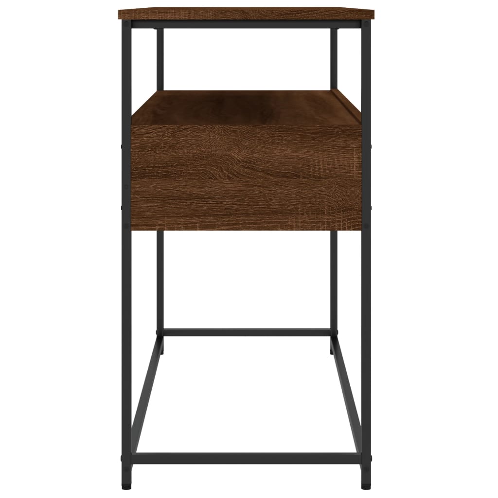 vidaXL Măsuță consolă, stejar maro, 100x40x75 cm, lemn prelucrat vidaXL Măsuță consolă, stejar maro, 100x40x75 cm, lemn prelucrat