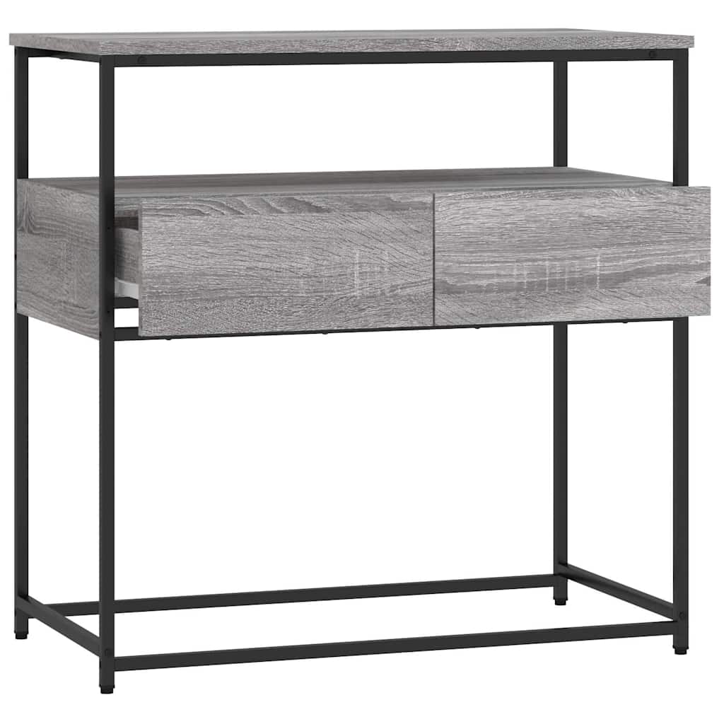 vidaXL Măsuță consolă, gri sonoma, 75x40x75 cm, lemn prelucrat