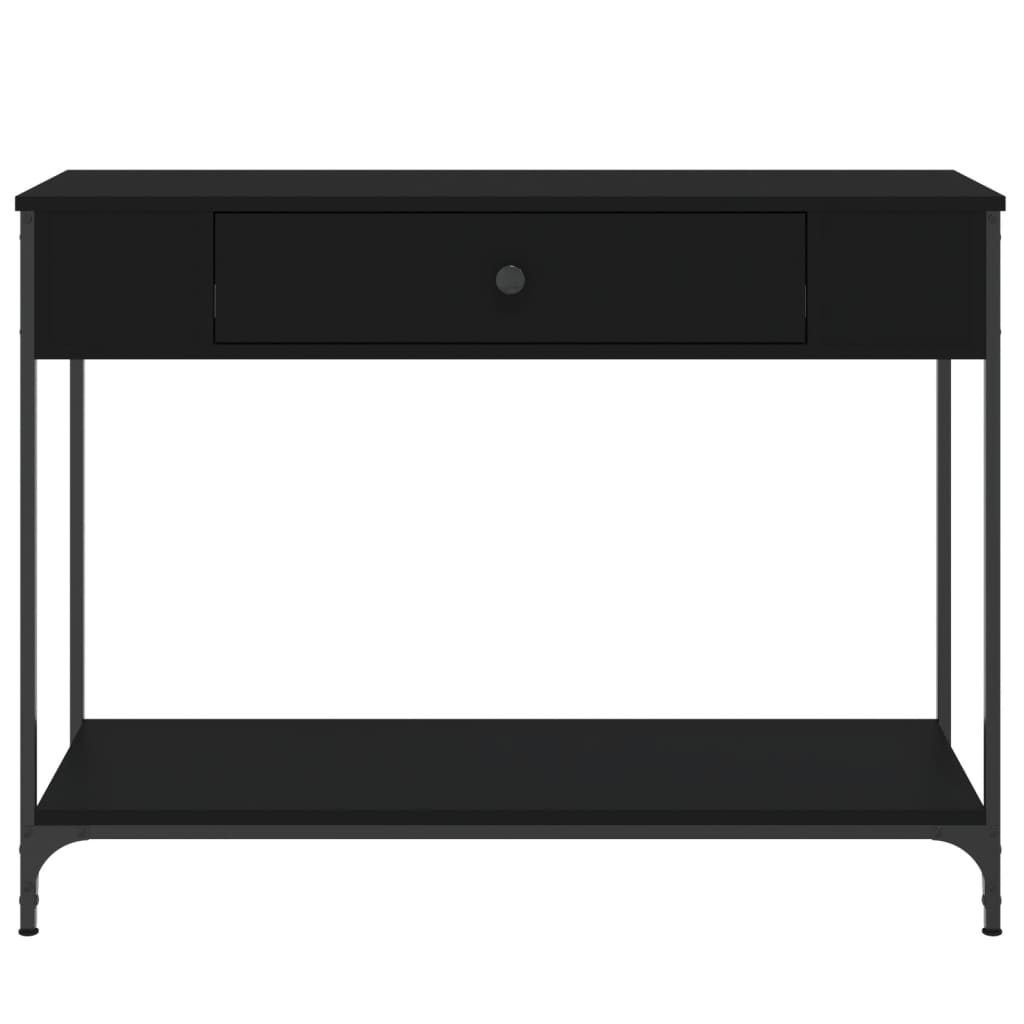 vidaXL Măsuță consolă, negru, 100x34,5x75 cm, lemn compozit vidaXL Măsuță consolă, negru, 100x34,5x75 cm, lemn compozit