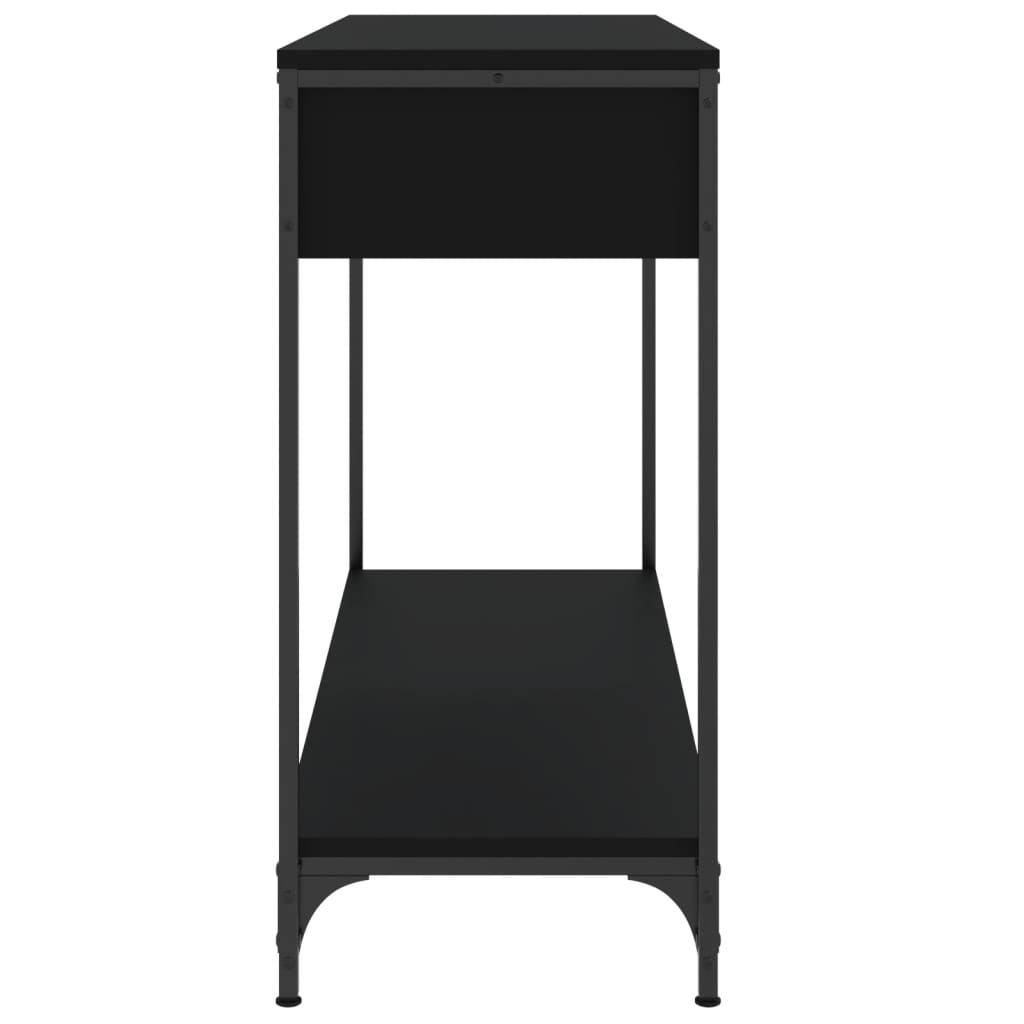 vidaXL Măsuță consolă, negru, 100x34,5x75 cm, lemn compozit vidaXL Măsuță consolă, negru, 100x34,5x75 cm, lemn compozit