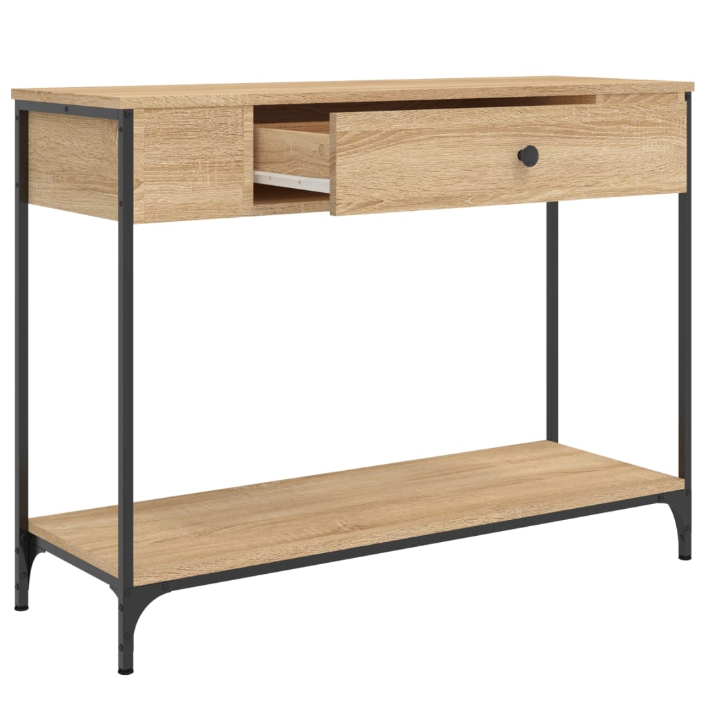 vidaXL Măsuță consolă, stejar sonoma, 100x34,5x75 cm, lemn prelucrat vidaXL Măsuță consolă, stejar sonoma, 100x34,5x75 cm, lemn prelucrat