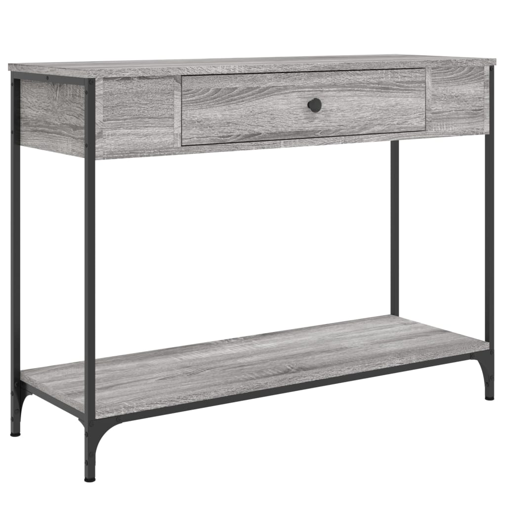 vidaXL Măsuță consolă, gri sonoma, 100x34,5x75 cm, lemn prelucrat vidaXL Măsuță consolă, gri sonoma, 100x34,5x75 cm, lemn prelucrat