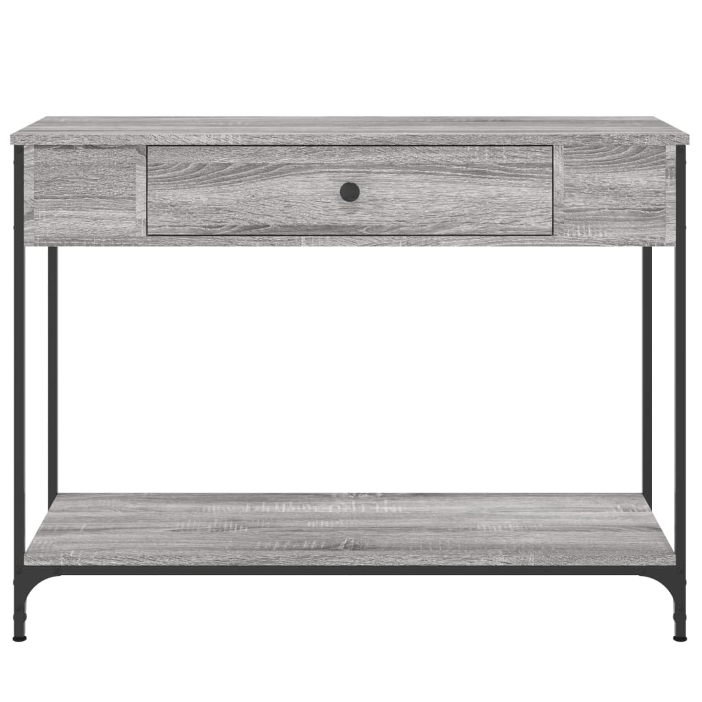 vidaXL Măsuță consolă, gri sonoma, 100x34,5x75 cm, lemn prelucrat vidaXL Măsuță consolă, gri sonoma, 100x34,5x75 cm, lemn prelucrat