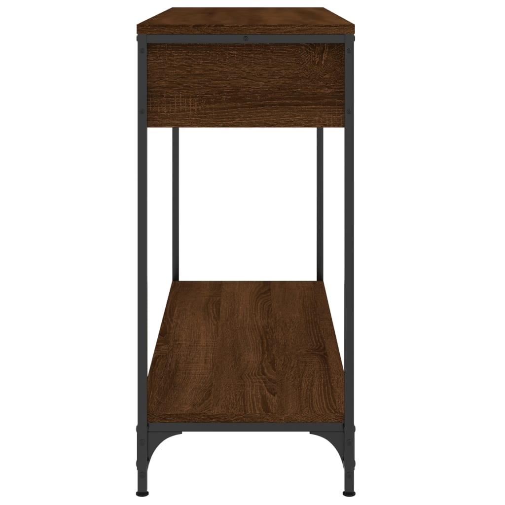 vidaXL Măsuță consolă, stejar maro, 100x34,5x75 cm, lemn prelucrat vidaXL Măsuță consolă, stejar maro, 100x34,5x75 cm, lemn prelucrat