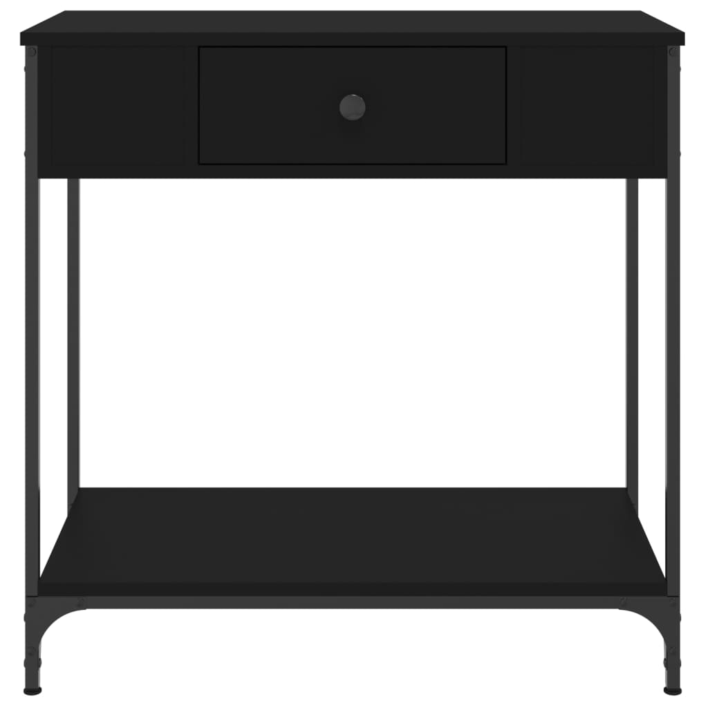 vidaXL Masă consolă, negru, 75x34,5x75 cm, lemn prelucrat