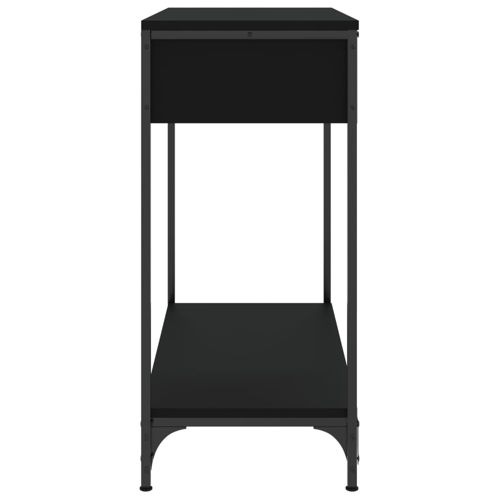 vidaXL Masă consolă, negru, 75x34,5x75 cm, lemn prelucrat