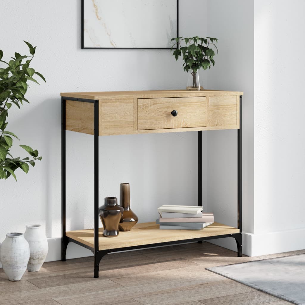 vidaXL Masă consolă, stejar sonoma, 75x34,5x75 cm, lemn prelucrat vidaXL Masă consolă, stejar sonoma, 75x34,5x75 cm, lemn prelucrat