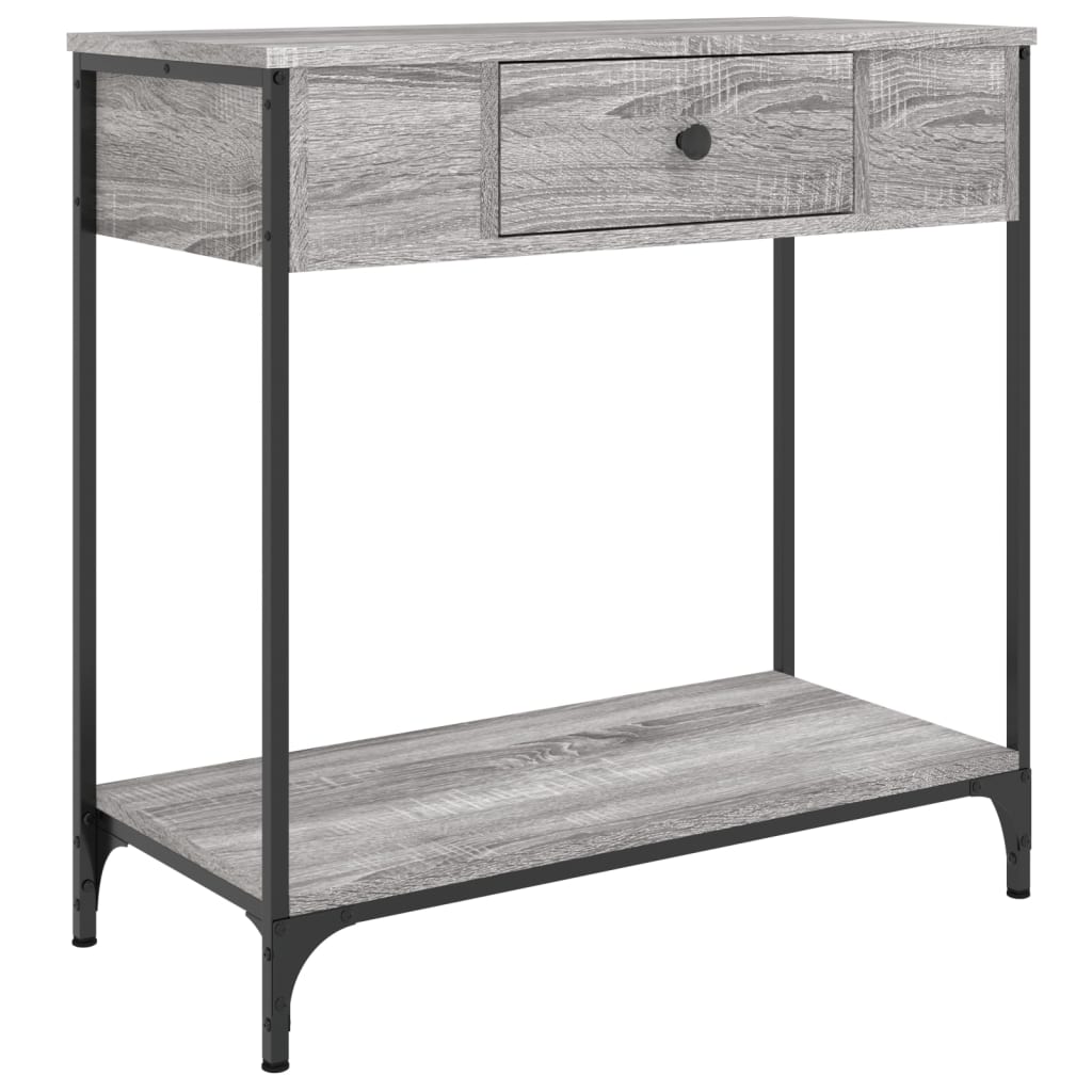 vidaXL Masă consolă, gri sonoma, 75x34,5x75 cm, lemn prelucrat