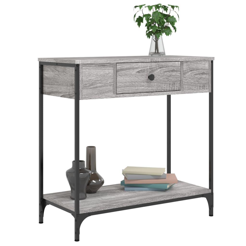 vidaXL Masă consolă, gri sonoma, 75x34,5x75 cm, lemn prelucrat