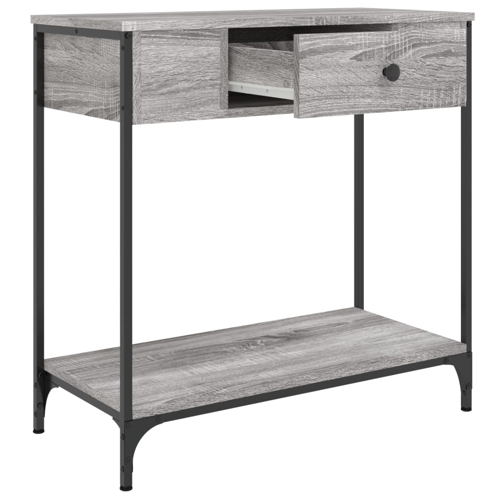 vidaXL Masă consolă, gri sonoma, 75x34,5x75 cm, lemn prelucrat