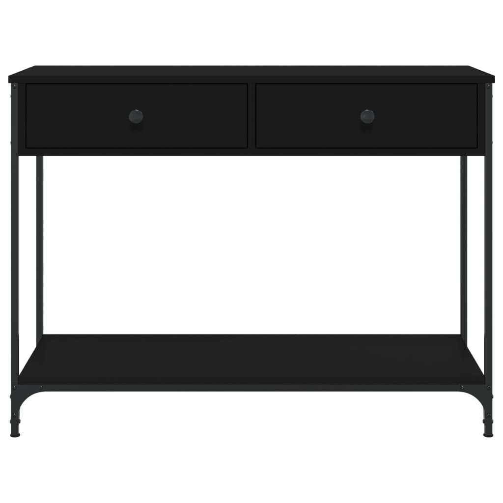 vidaXL Măsuță consolă, negru, 100x34,5x75 cm, lemn compozit vidaXL Măsuță consolă, negru, 100x34,5x75 cm, lemn compozit