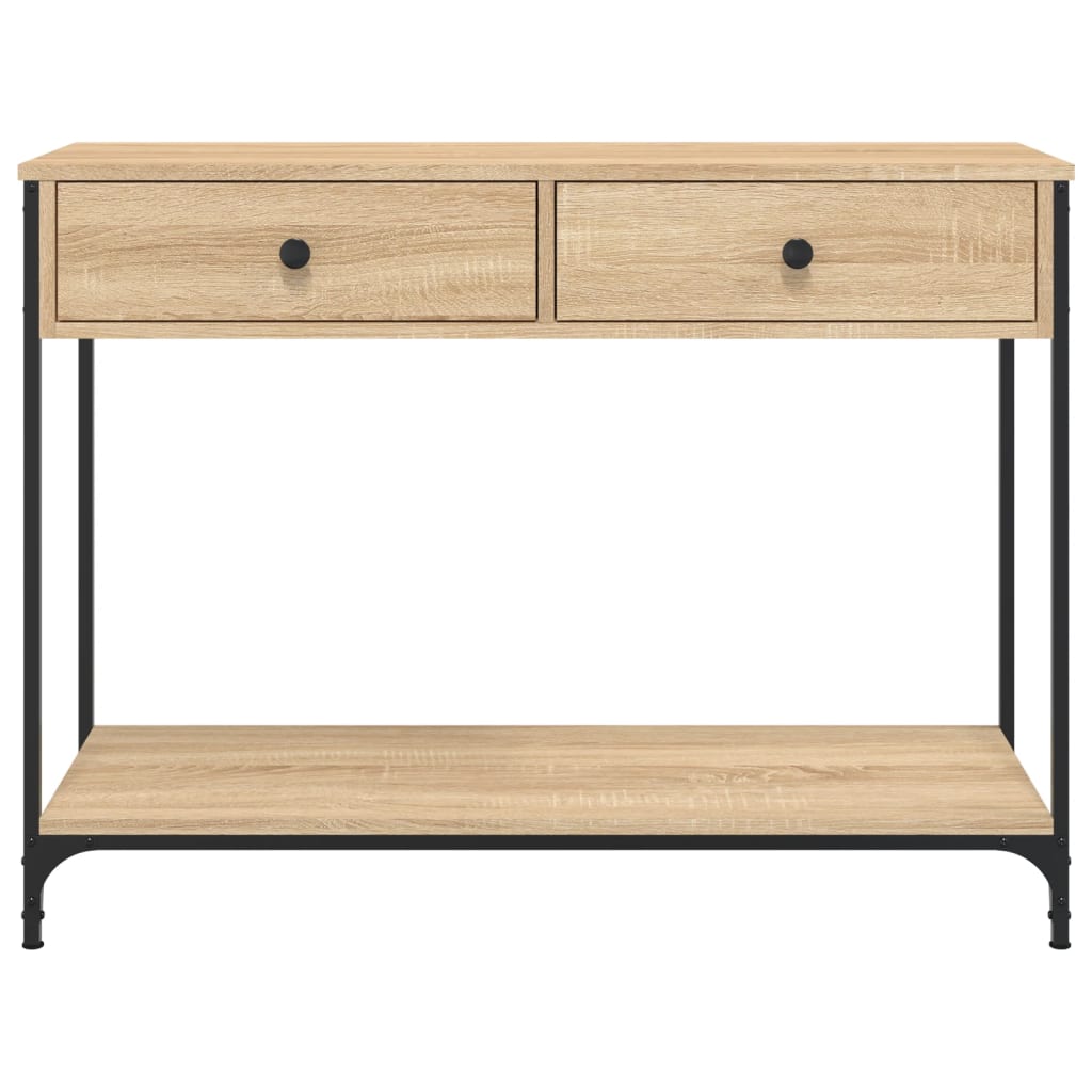 vidaXL Măsuță consolă, stejar sonoma, 100x34,5x75 cm, lemn prelucrat vidaXL Măsuță consolă, stejar sonoma, 100x34,5x75 cm, lemn prelucrat