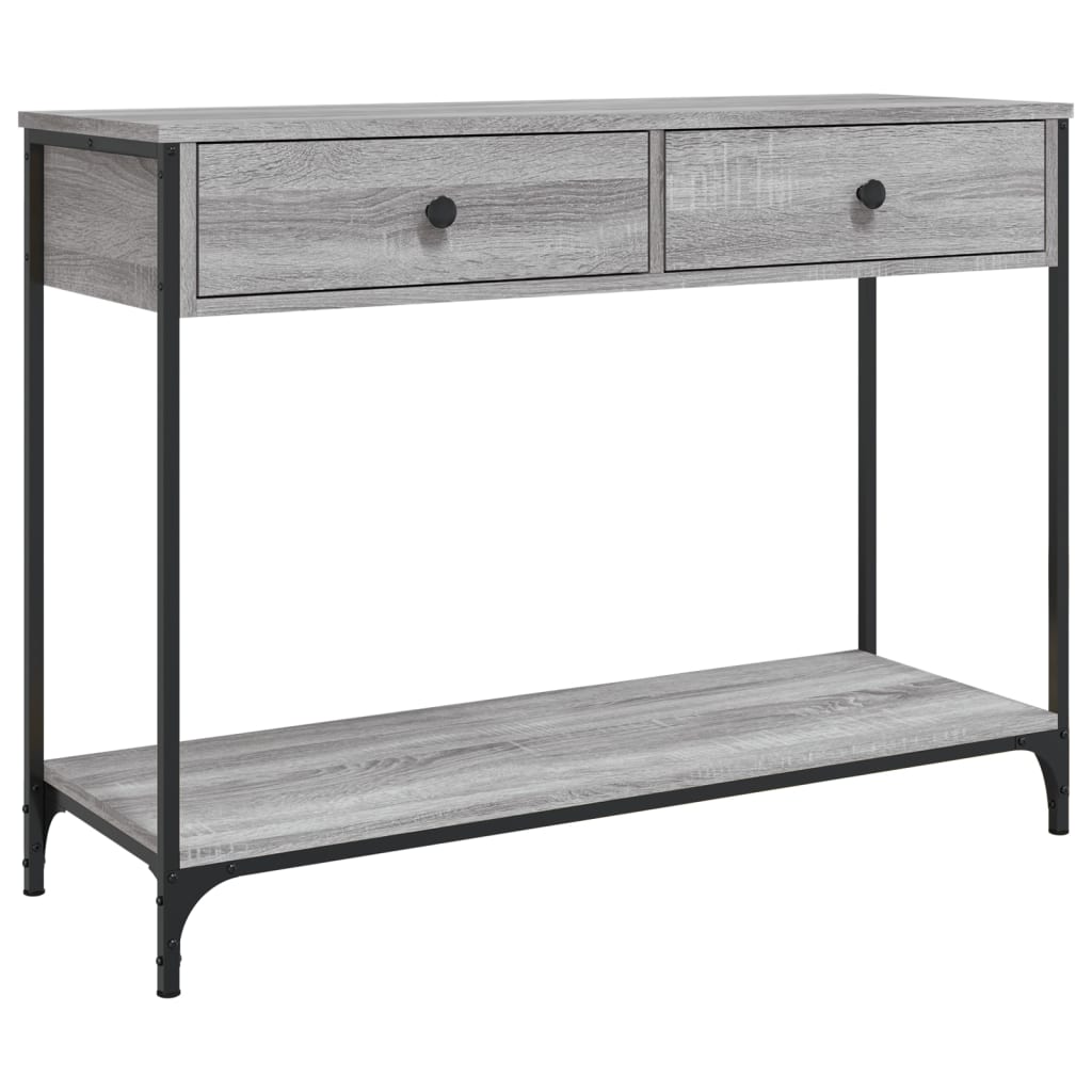 vidaXL Măsuță consolă, gri sonoma, 100x34,5x75 cm, lemn prelucrat vidaXL Măsuță consolă, gri sonoma, 100x34,5x75 cm, lemn prelucrat