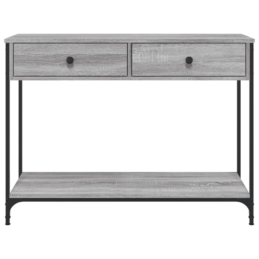 vidaXL Măsuță consolă, gri sonoma, 100x34,5x75 cm, lemn prelucrat vidaXL Măsuță consolă, gri sonoma, 100x34,5x75 cm, lemn prelucrat