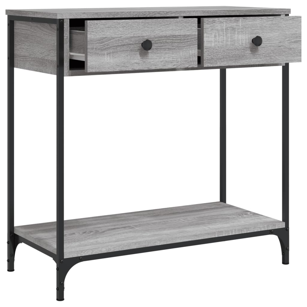 vidaXL Masă consolă, gri sonoma, 75x34,5x75 cm, lemn prelucrat