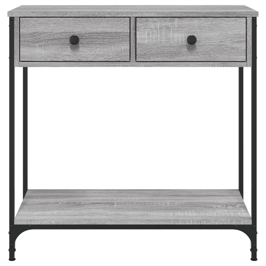vidaXL Masă consolă, gri sonoma, 75x34,5x75 cm, lemn prelucrat