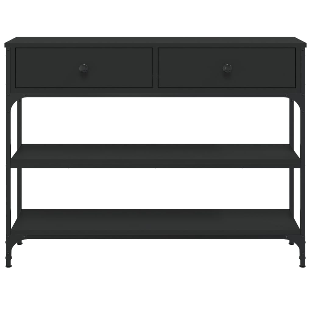 vidaXL Măsuță consolă, negru, 100x25x75 cm, lemn compozit vidaXL Măsuță consolă, negru, 100x25x75 cm, lemn compozit