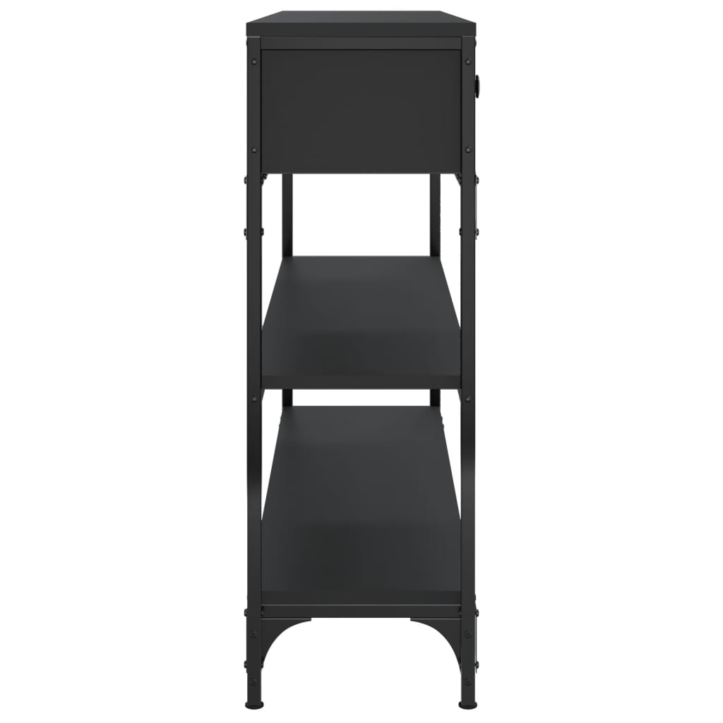 vidaXL Măsuță consolă, negru, 100x25x75 cm, lemn compozit vidaXL Măsuță consolă, negru, 100x25x75 cm, lemn compozit