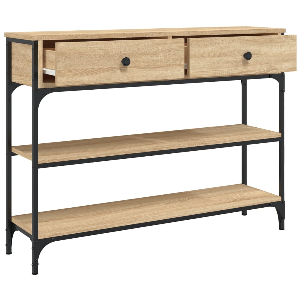 vidaXL Măsuță consolă, stejar sonoma, 100x25x75 cm, lemn prelucrat vidaXL Măsuță consolă, stejar sonoma, 100x25x75 cm, lemn prelucrat