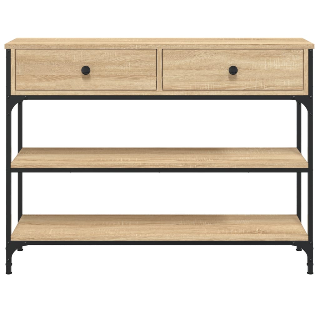 vidaXL Măsuță consolă, stejar sonoma, 100x25x75 cm, lemn prelucrat vidaXL Măsuță consolă, stejar sonoma, 100x25x75 cm, lemn prelucrat