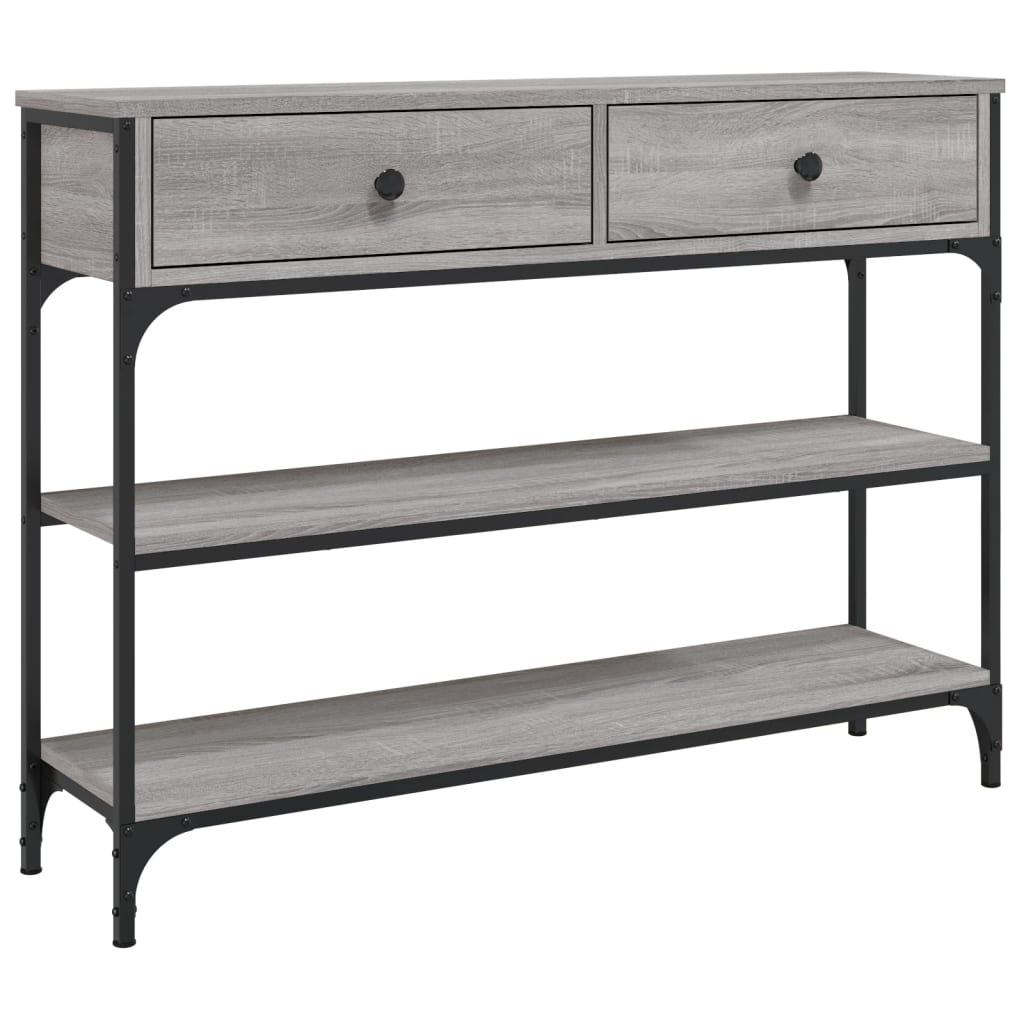 vidaXL Măsuță consolă, gri sonoma, 100x25x75 cm, lemn prelucrat vidaXL Măsuță consolă, gri sonoma, 100x25x75 cm, lemn prelucrat