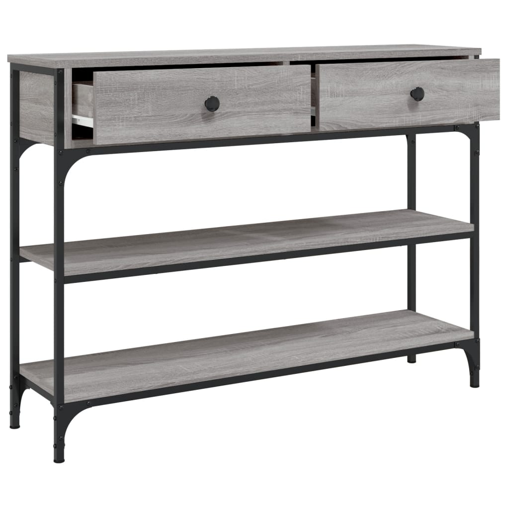 vidaXL Măsuță consolă, gri sonoma, 100x25x75 cm, lemn prelucrat vidaXL Măsuță consolă, gri sonoma, 100x25x75 cm, lemn prelucrat
