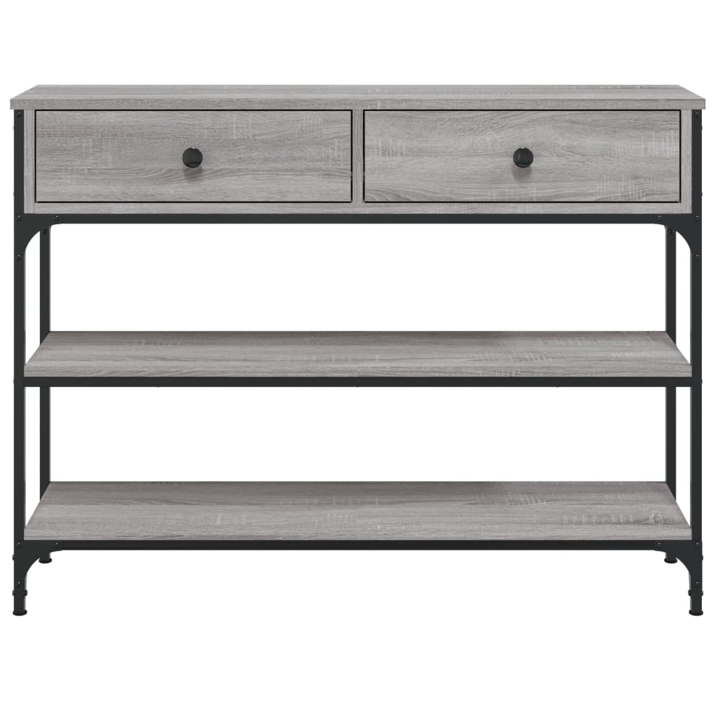 vidaXL Măsuță consolă, gri sonoma, 100x25x75 cm, lemn prelucrat vidaXL Măsuță consolă, gri sonoma, 100x25x75 cm, lemn prelucrat